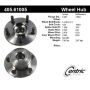 CENTRIC PARTS 405.61005 Centric Premium Hub and Bearing Assembly