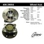 CENTRIC PARTS 406.39004 Centric Premium Hub and Bearing Assembly; With ABS