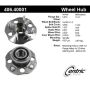 CENTRIC PARTS 406.40001 Centric Premium Hub and Bearing Assembly; With ABS