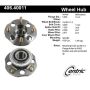 CENTRIC PARTS 406.40011 Centric Premium Hub and Bearing Assembly; With ABS