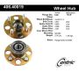 CENTRIC PARTS 406.40019 Centric Premium Hub and Bearing Assembly