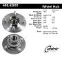 CENTRIC PARTS 406.42001 Centric Premium Hub and Bearing Assembly; With ABS