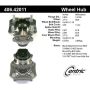 CENTRIC PARTS 406.42011 Centric Premium Hub and Bearing Assembly; With ABS