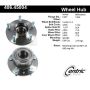 CENTRIC PARTS 406.45004 Centric Premium Hub and Bearing Assembly; With ABS
