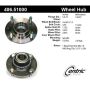 CENTRIC PARTS 406.51000 Centric Premium Hub and Bearing Assembly; With ABS Tone Ring