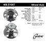 CENTRIC PARTS 406.51007 Centric Premium Hub and Bearing Assembly; With ABS Tone Ring