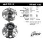 CENTRIC PARTS 406.51013 Centric Premium Hub and Bearing Assembly; With ABS Tone Ring