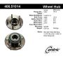 CENTRIC PARTS 406.51014 Centric Premium Hub and Bearing Assembly; With ABS Tone Ring