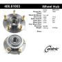 CENTRIC PARTS 406.61003 Centric Premium Hub and Bearing Assembly; With ABS Tone Ring