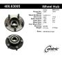 CENTRIC PARTS 406.63005 Centric Premium Hub and Bearing Assembly; With ABS