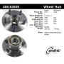 CENTRIC PARTS 406.63008 Centric Premium Hub and Bearing Assembly; With ABS Tone Ring