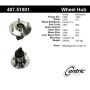 CENTRIC PARTS 407.51001 Centric Premium Hub and Bearing Assembly; With Integral ABS