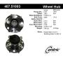 CENTRIC PARTS 407.51003 Centric Premium Hub and Bearing Assembly; With Integral ABS
