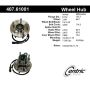 CENTRIC PARTS 407.61001 Centric Premium Hub and Bearing Assembly; With Integral ABS