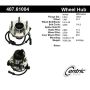 CENTRIC PARTS 407.61004 Centric Premium Hub and Bearing Assembly; With Integral ABS