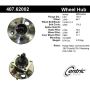 CENTRIC PARTS 407.62002 Centric Premium Hub and Bearing Assembly; With Integral ABS