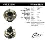 CENTRIC PARTS 407.62016 Centric Premium Hub and Bearing Assembly; With Integral ABS