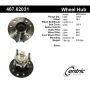 CENTRIC PARTS 407.62031 Centric Premium Hub and Bearing Assembly; With Integral ABS