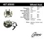 CENTRIC PARTS 407.65000 Centric Premium Hub and Bearing Assembly; With Integral ABS