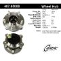 CENTRIC PARTS 407.65008 Centric Premium Hub and Bearing Assembly; With Integral ABS