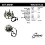 CENTRIC PARTS 407.66001 Centric Premium Hub and Bearing Assembly; With Integral ABS