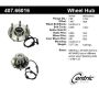 CENTRIC PARTS 407.66016 Centric Premium Hub and Bearing Assembly; With Integral ABS