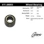 CENTRIC PARTS 411.46003 Centric Premium Axle Shaft Bearing Single Row