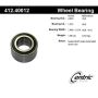 CENTRIC PARTS 412.40012E C-Tek Standard Double Row Wheel Bearing