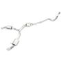 AWE Tuning Audi B9 A4 Touring Edition Exhaust Dual Outlet - Chrome Silver Tips (Includes DP)