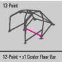 Cusco SFTY21 2-Passenger 13-Point BLK DASH-THROUGH Roll Cage Subaru STi GRB 08-14 (S/O NO CNCL)