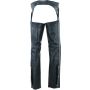 Kuryakyn 094420 Leather By River Road Plains Leather Chaps Black - Large