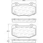 StopTech 14-18 Chevy Corvette Sport Performance Rear Brake Pads