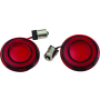 Kuryakyn 2908 Tracer L.E.D. Front Turn Signal Insert Red Light Red Lens 1156