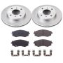 PowerStop CRK9172 Genuine Geomet Coated Rotor and Low-Dust Ceramic Brake Pad Kit
