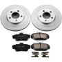 PowerStop CRK1327 Genuine Geomet Coated Rotor and Low-Dust Ceramic Brake Pad Kit