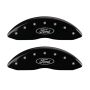 MGP 10232FFRDBK Front set 2 Caliper Covers Engraved Front Oval logo/Ford Black finish silver ch