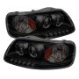 SPYDER 5078445 Projector Headlights - LED Halo - Amber Reflector - Black Smoke