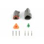 Haltech HT-031113 Matching Set of Deutsch DT-3 Connectors (DT06-3S + DT04-3P) - (13 Amp) Plug & Pins