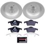 PowerStop ESK5196 Genuine Geomet Coated Rotors, ECE-R90 Brake Pads + Hardware Kit