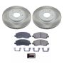 PowerStop SC3032 Semi-Coated Rotor and Low-Dust Ceramic Brake Pad Kit