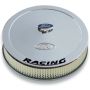 Ford Racing 302-351 Air Cleaner Kit: Chrome, Ford Emblem And Black Ford Racing Emblem