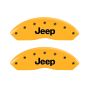 MGP 2 Caliper Covers Engraved Front Jeep Yellow Finish Black Characters 2006 Jeep Wrangler