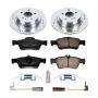 PowerStop K5321 Z23 Daily Driver Carbon-Fiber Ceramic Brake Pad and Drilled & Slotted Rotor Kit