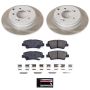 PowerStop SC9060 Semi-Coated Rotor and Low-Dust Ceramic Brake Pad Kit