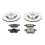 PowerStop K3004 Z23 Daily Driver Carbon-Fiber Ceramic Brake Pad and Drilled & Slotted Rotor Kit
