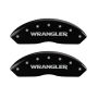 MGP Front set 2 Caliper Covers Engraved Front WRANGLER Black finish silver ch