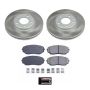PowerStop SC3071 Semi-Coated Rotor and Low-Dust Ceramic Brake Pad Kit