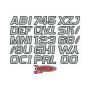 Hardline SIBLK700 Boat Lettering Registration Kit 3 in. - 700 Silver/Black