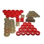 Energy Suspension 55-57 Chevy Full Size (Belair/Caprice/Impala) Red Body Mount Set