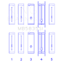 King Engine Bearings MB5835SI0.5 ChevrolET 121Ci/Ln2 134Ci +.002 (Size +0.50mm) Main Bearing Set